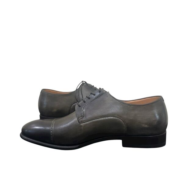 RRP€432 FABI Leather Lace-up Shoes US7 UK6 EU40 Green Flat Made in Italy main image 8